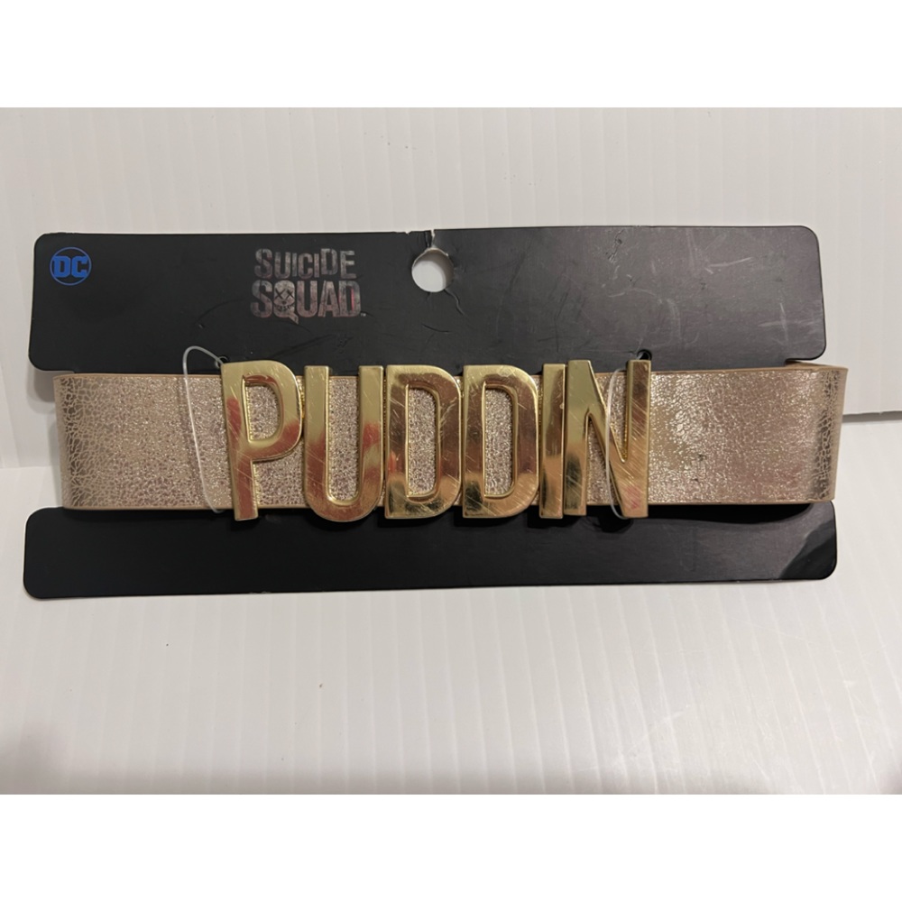 “PUDDIN “- Harley Quinn  choker  from Spirit Halloween.